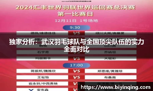 独家分析：武汉羽毛球队与全国顶尖队伍的实力全面对比